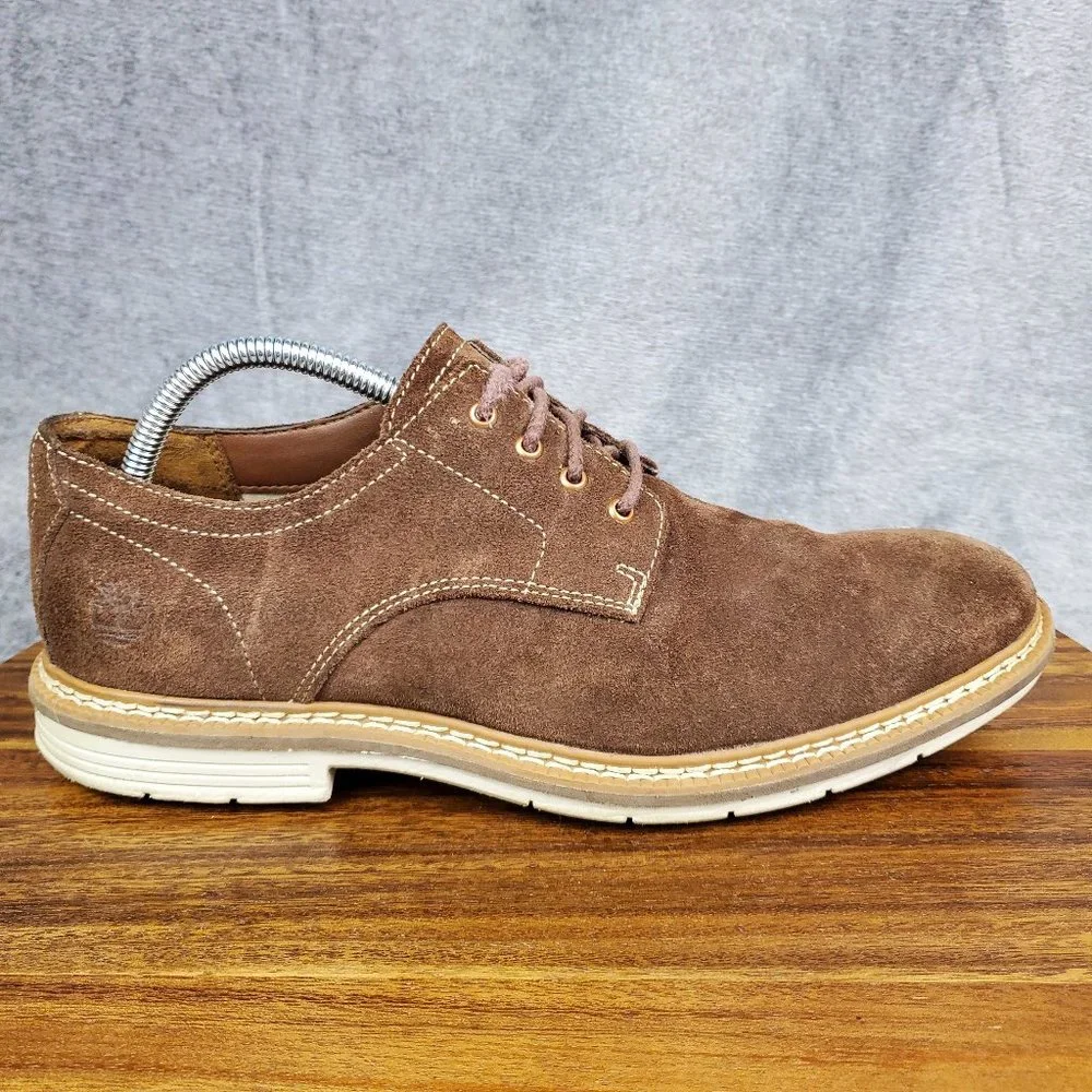 Timberland Oxfords Men's 8.5 M Brown Suede Leather Lace Up Naples Trail Shoes